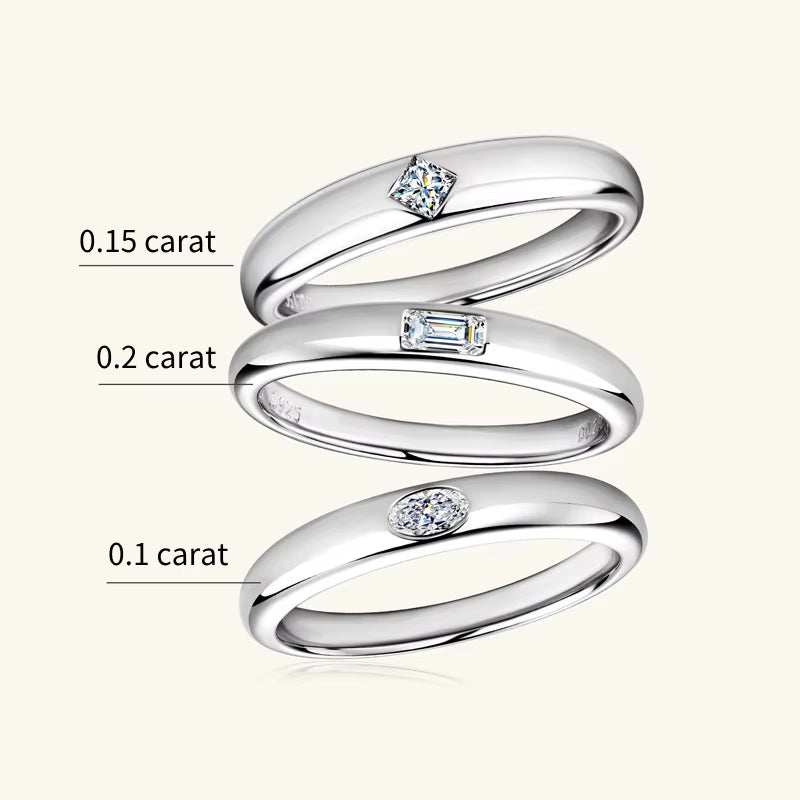 18K Gold Plated Wedding Ring for Women 925 Silver D Color Certified Moissanite Engagement Promise Band Princess Oval Emerald Cut