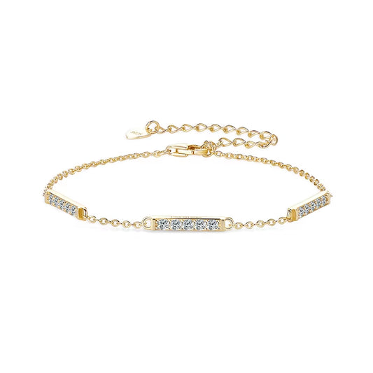 2024 Trend Moissanite Bracelet Plated 18K Gold 925 Silver Hand Chain Fashion Bracelets for Women Gifts Jewelry with Certificate